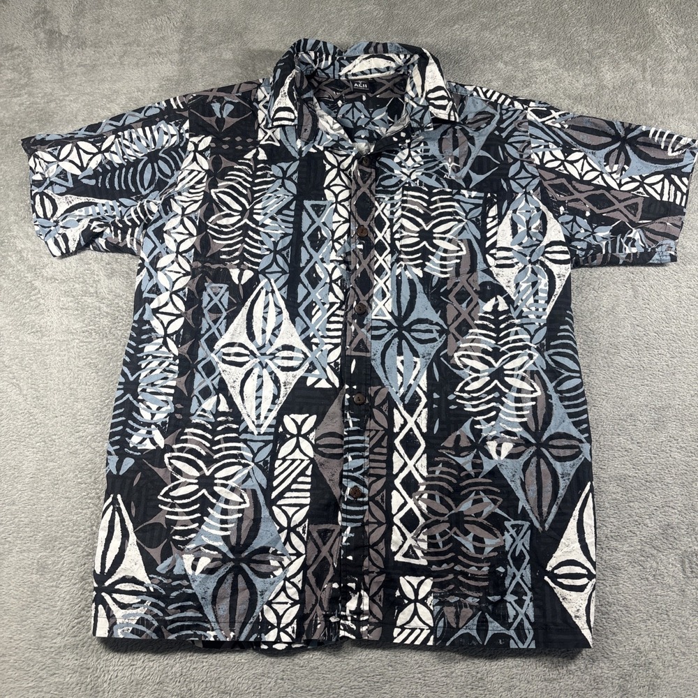 ALII Hawaiian Samoa‎ Multicolor Graphic Print Shirt XL